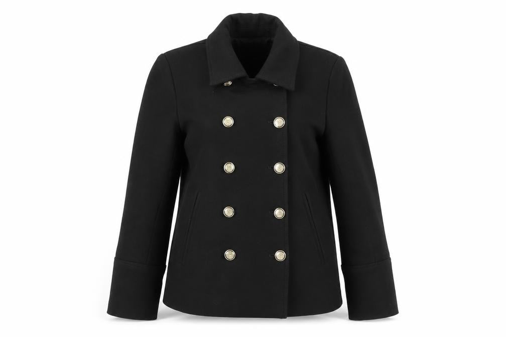 Zara Women's Black Pea Coat Jacket - Size S