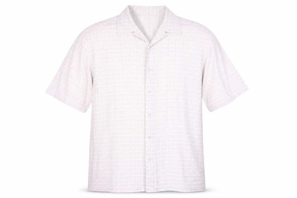 Marks and Spencer Men's Ivory Check Shirt XL