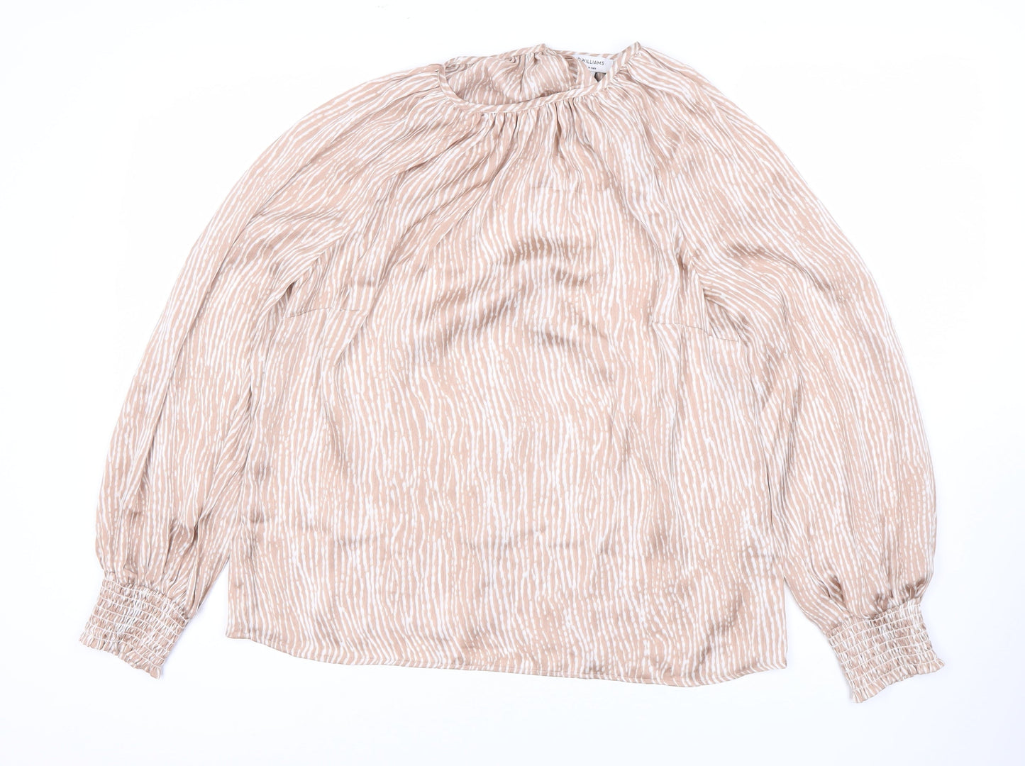 JD Williams Women's Beige Striped Long Sleeve Top