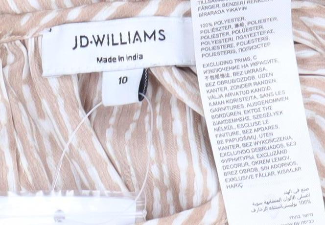 JD Williams Women's Beige Striped Long Sleeve Top