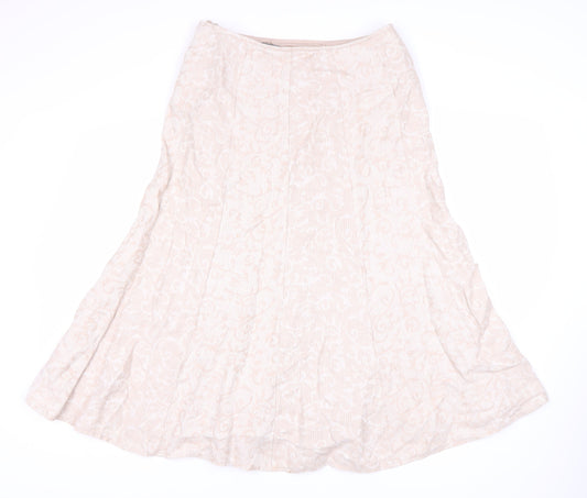 Pine Ivory Women's Ivory Midi A-Line Skirt Size 10
