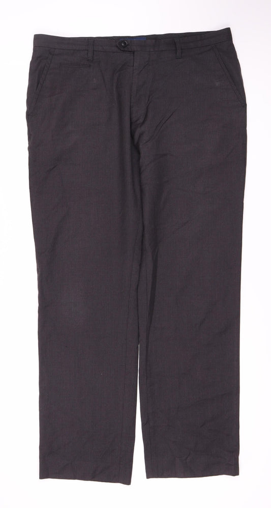 Next Women's Black Trousers 36R Regular Fit