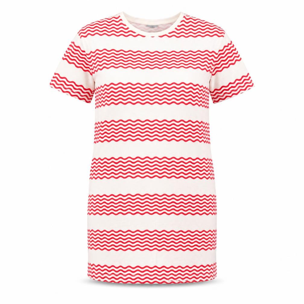 Oliver Bonas Women’s Red Striped T-Shirt Dress