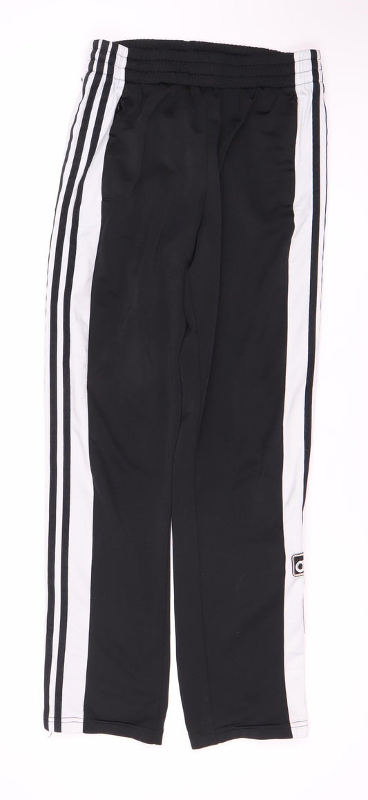 Adidas Boys Black Track Pants 13-14 Years Activewear