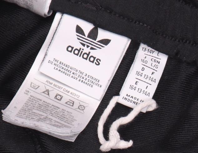 Adidas Boys Black Track Pants 13-14 Years Activewear