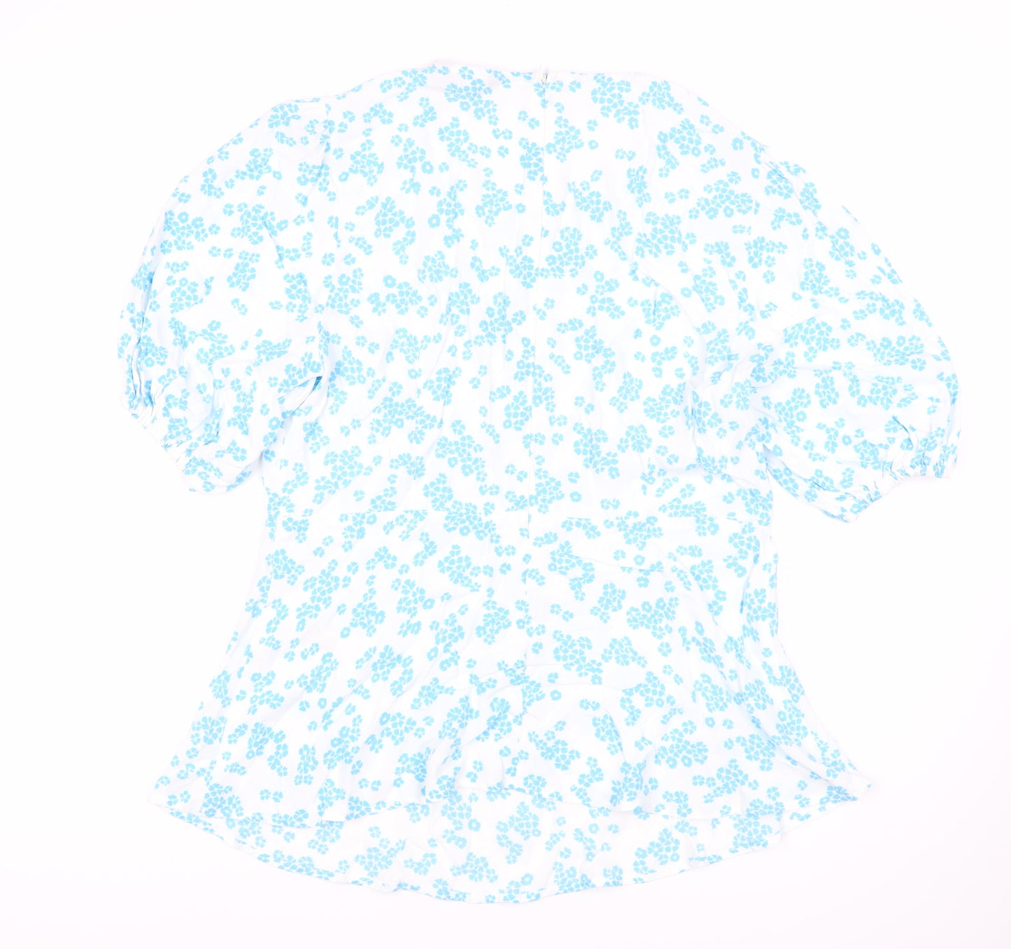 Marks and Spencer Women's Blue Floral Dress Size 12