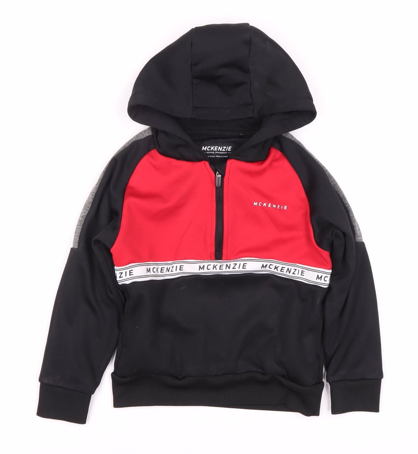 McKenzie Boys Black Pullover Hoodie 4-5 Years