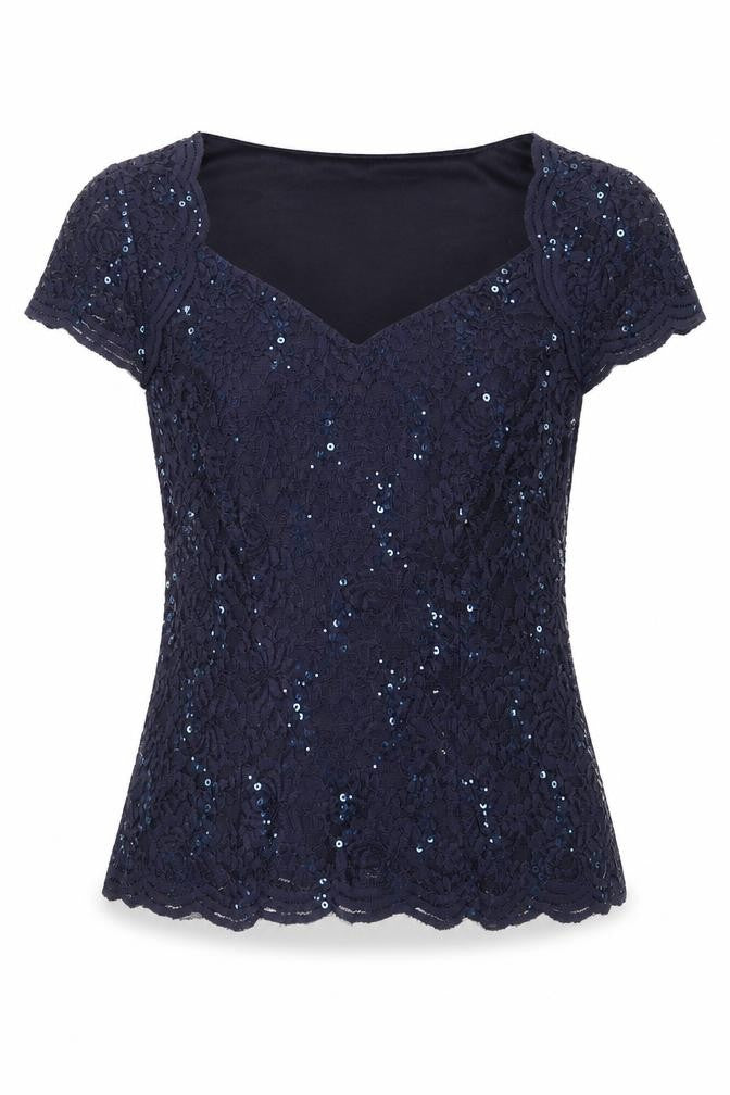 Womens UK Size S Jacques Vert Blue Polyester Blend Blouse