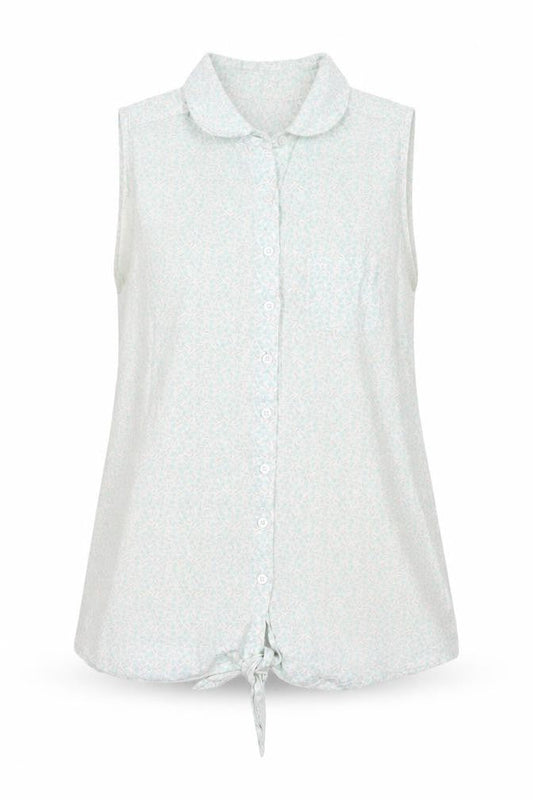 FatFace Women's Ivory Floral Button-Up Top Size 8