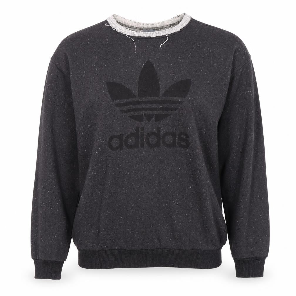 Womens UK 12 Relaxed adidas Black Pullover Sweatshirt