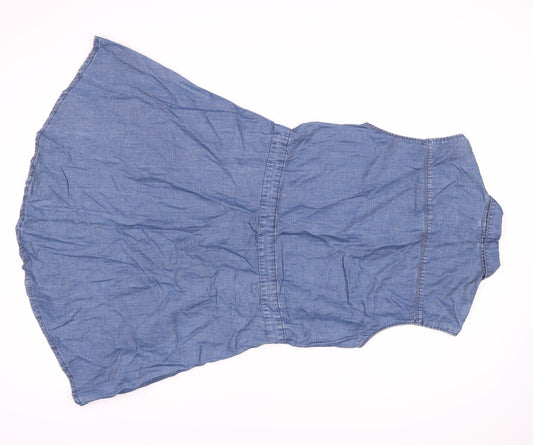 AllSaints Women's Blue Chambray Shirt Dress Size 8