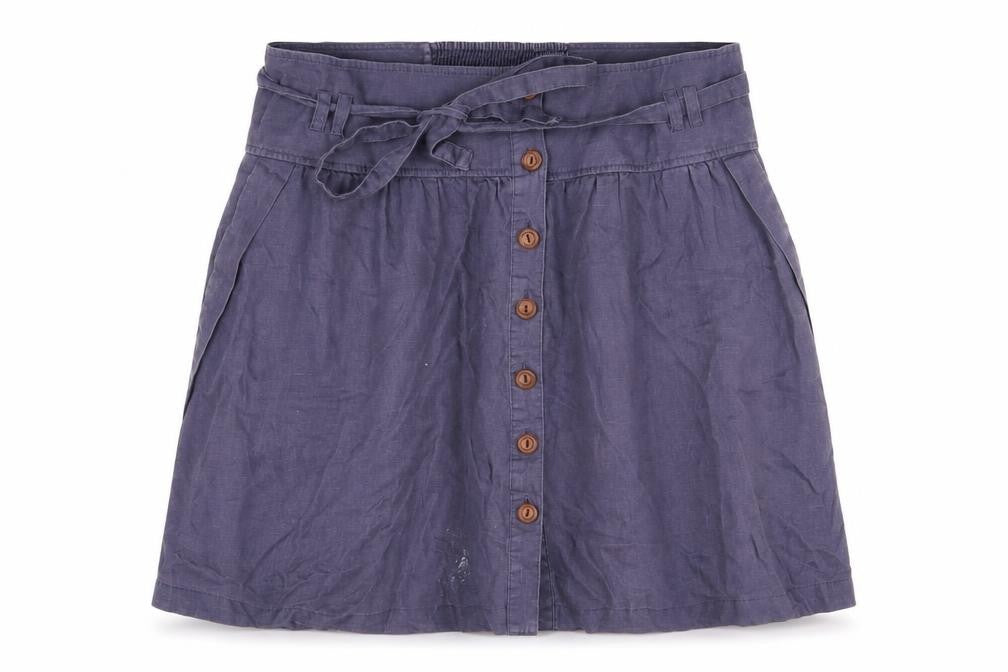 Marks and Spencer Women's Blue Linen Skirt Size 12