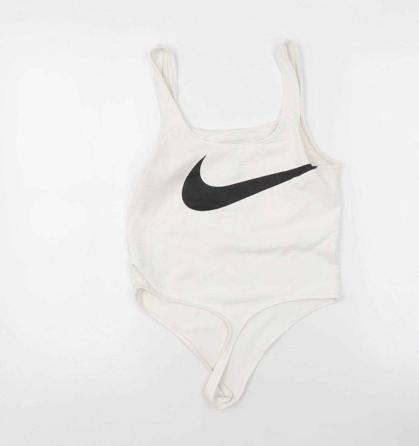 Nike Women's White Sleeveless Bodysuit - Medium