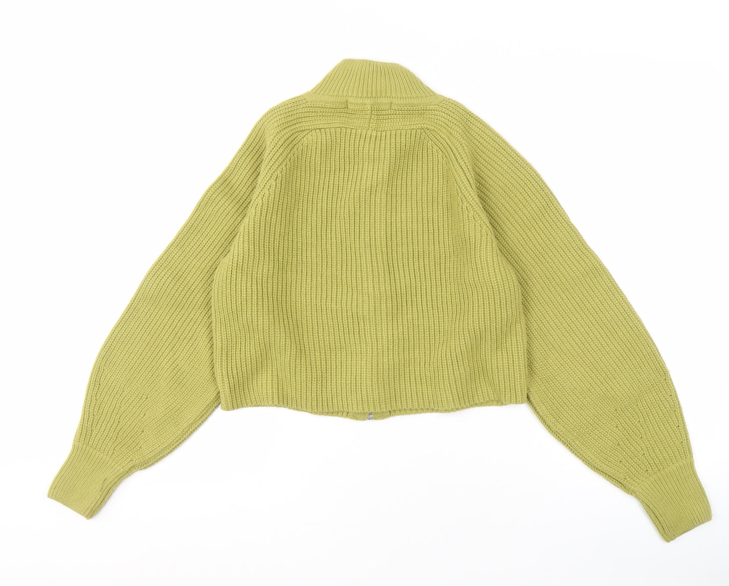 NEXT Women's Green Full Zip Acrylic Jumper XS