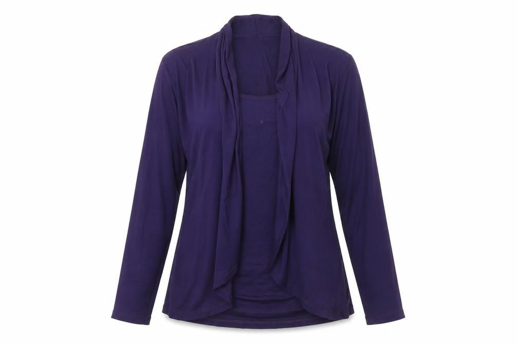 Front view of Alex & Co. Women's Purple Long Sleeve Top -, size 14