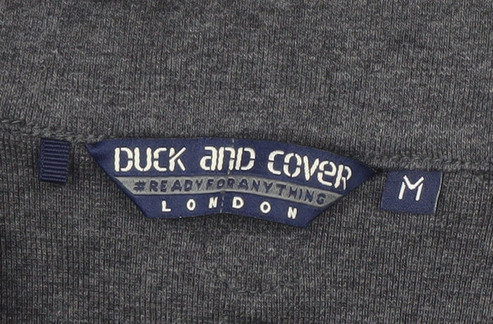 Duck and Cover Men's Grey 1/2 Zip Sweatshirt M