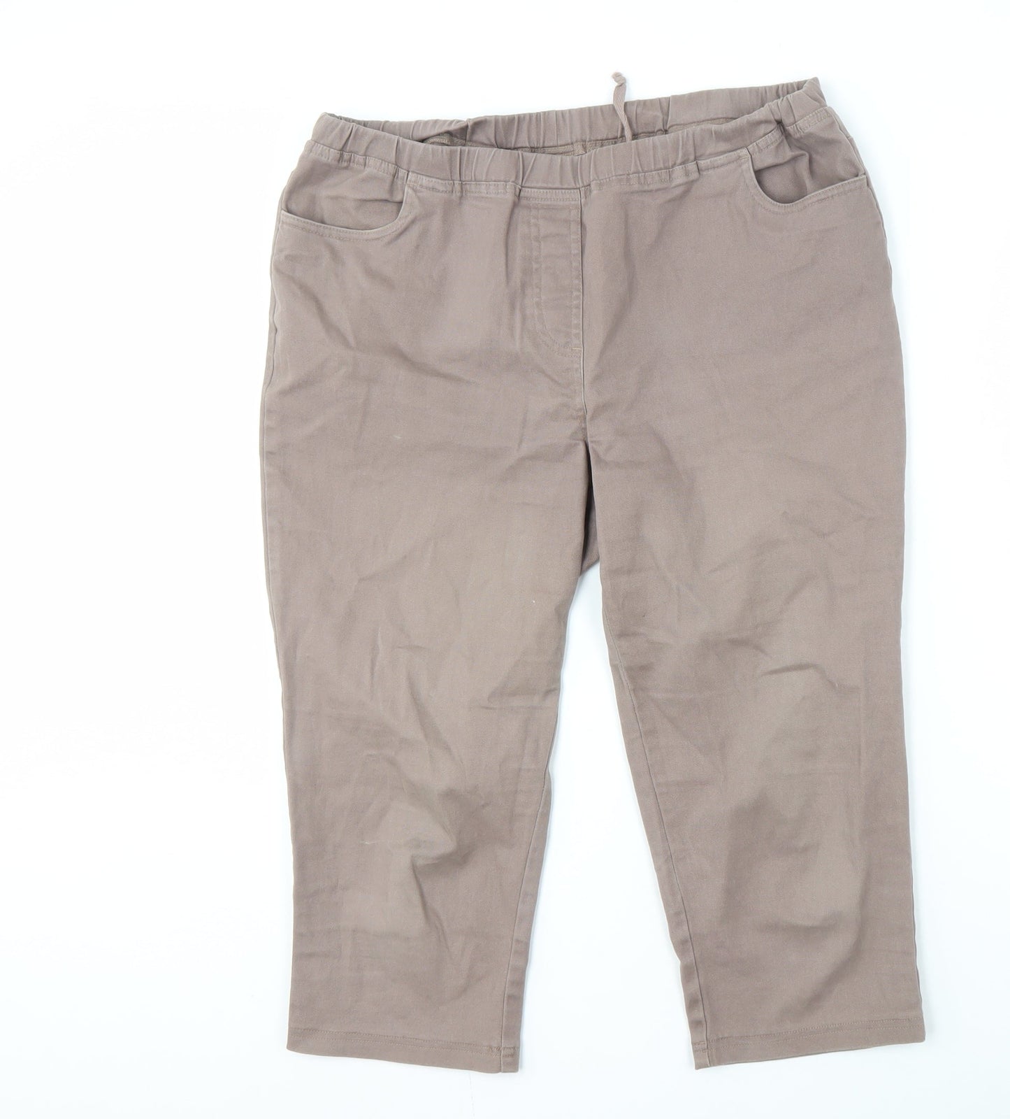 Damart Women's Brown Relaxed Trousers Size 16