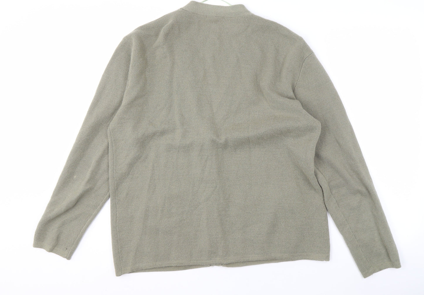 Damart Women's Green Cardigan, V-Neck, Size 18/20