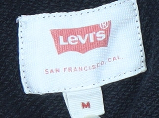 Levi's Men Black Cotton Hoodie M Pullover Style