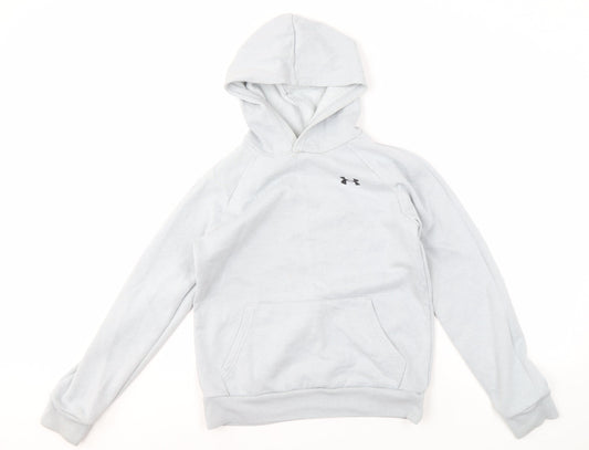 Under Armour Grey Boys Pullover Hoodie, 12 Years