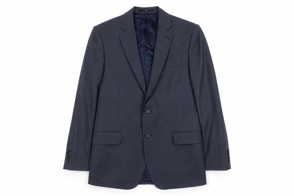 Mens 38 Chest Regular Jaeger Blue Two-Button Blazer