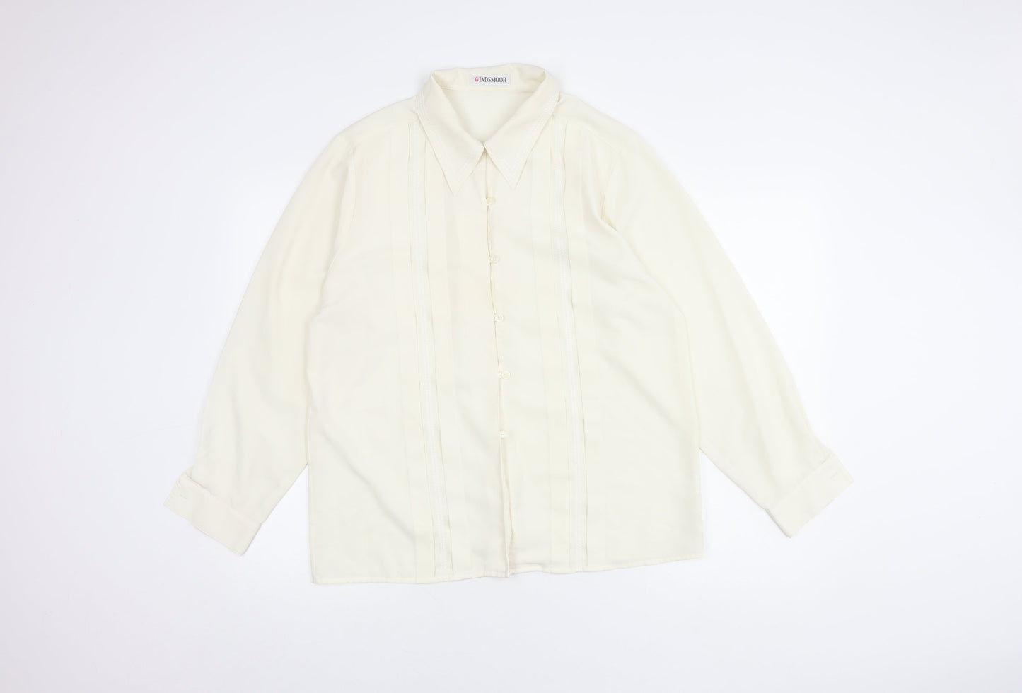 Womens UK Size 14 Windsmoor Ivory Polyester Button-Up