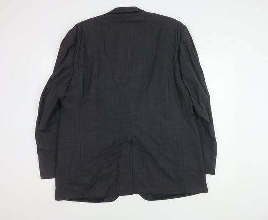 Centaur Men's Grey Short Blazer, Size 46 Short, Wool Blend
