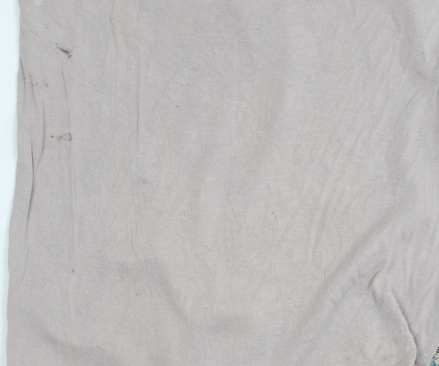 Warehouse Women's Beige Floral Top, Size 6, Short Sleeve