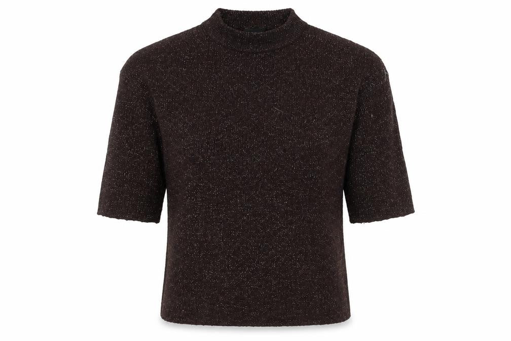 Warehouse Women's Brown Mock Neck Knit Jumper Size 10