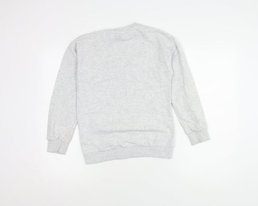 NBA Boys Grey Pullover Sweatshirt, 11 Years, Logo Graphic Print