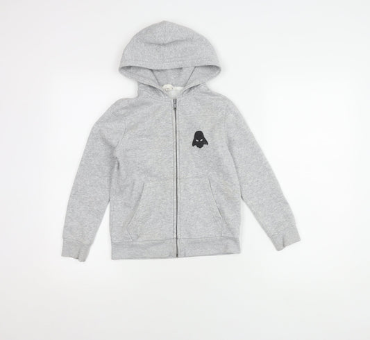 H&M Boys Grey Star Wars Hoodie Jacket 7-8 Years