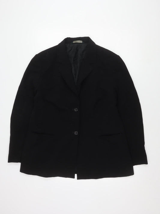 Laura Ashley Women's Black Wool Blazer UK 18 Workwear