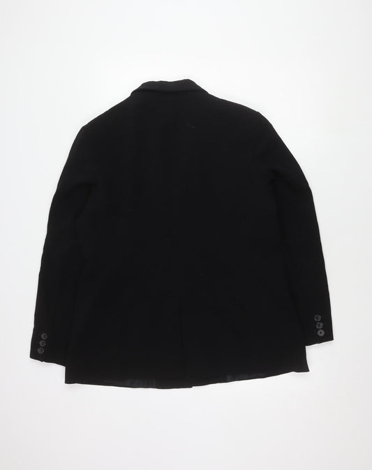 Laura Ashley Women's Black Wool Blazer UK 18 Workwear