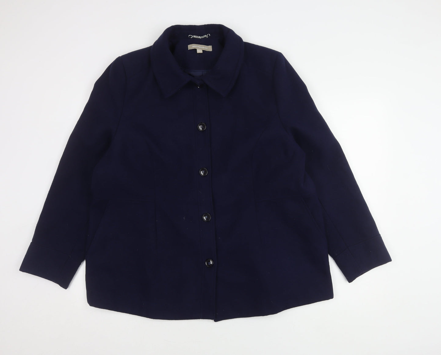 Anthology Blue Women's Size 20 Coat - Excellent Condition
