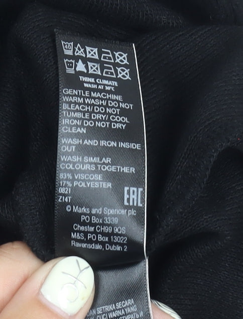 Marks and Spencer Women's Black Dress 12 High Neck