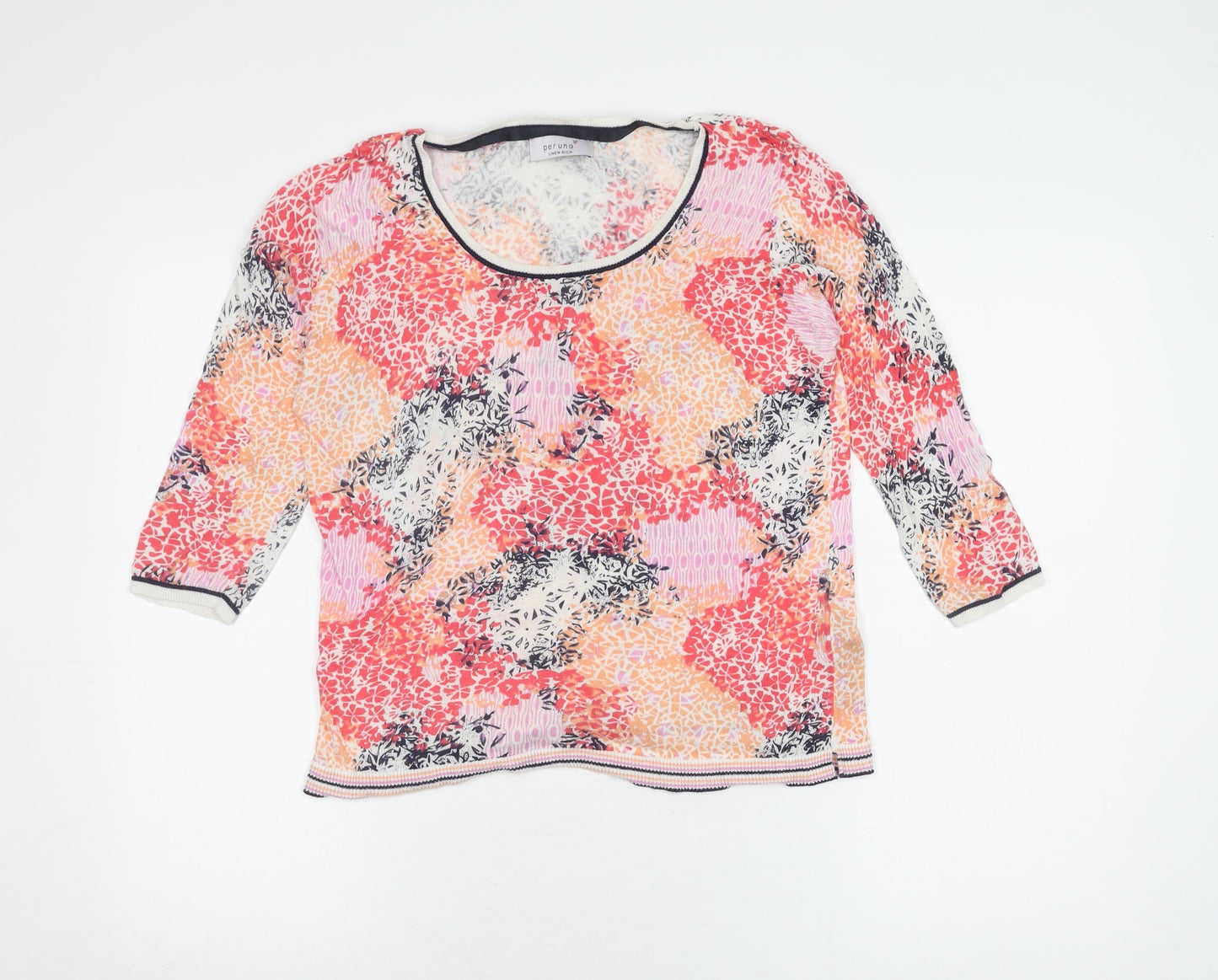 Marks & Spencer Women's Multicoloured Top, Size 12, 3/4 Sleeve