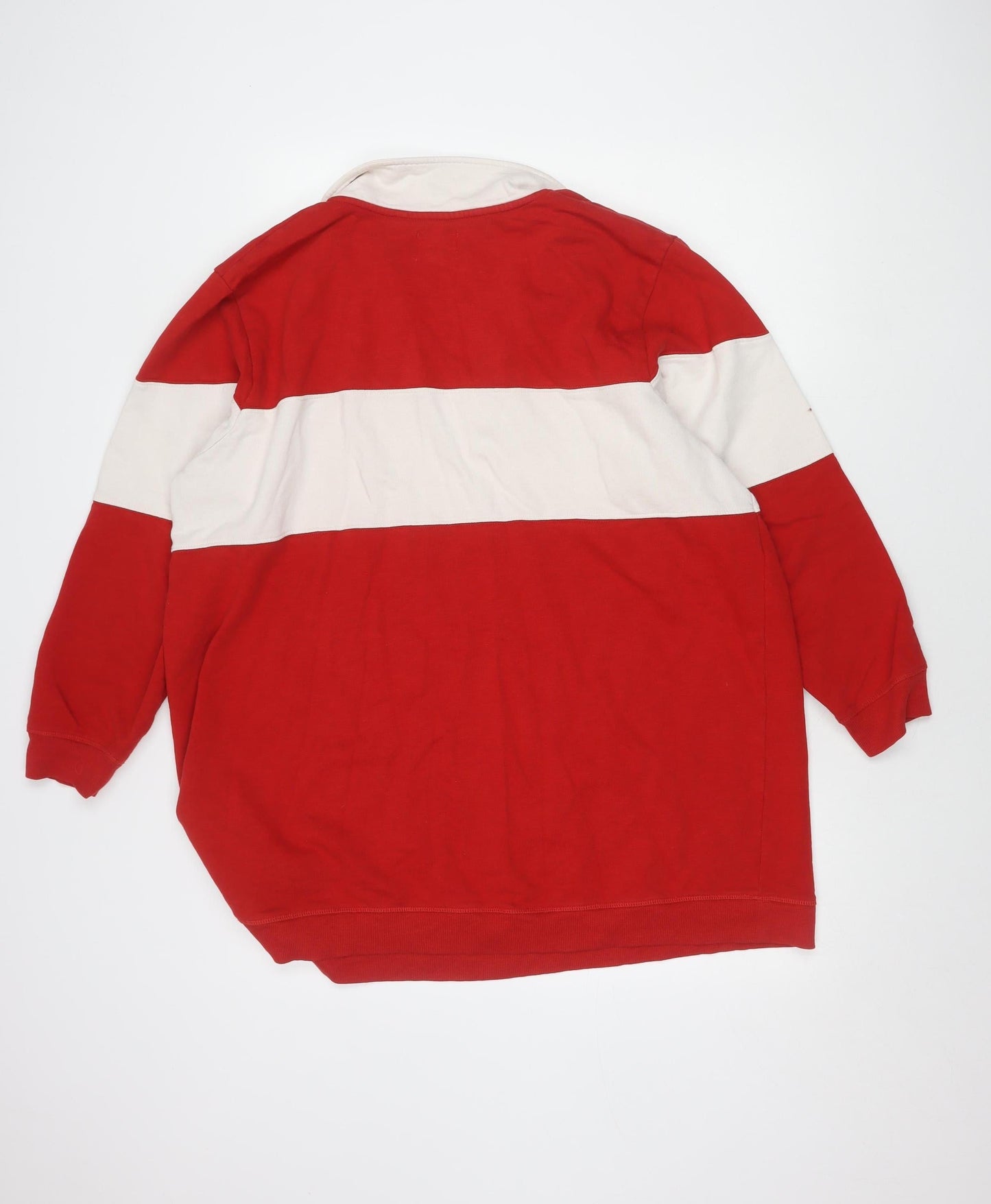 Next Women's Red Colourblock V-Neck Sweatshirt, UK 20