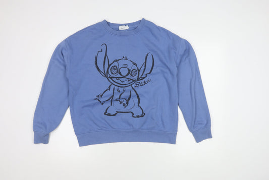 Disney Women’s Blue Stitch Sweatshirt Size 10