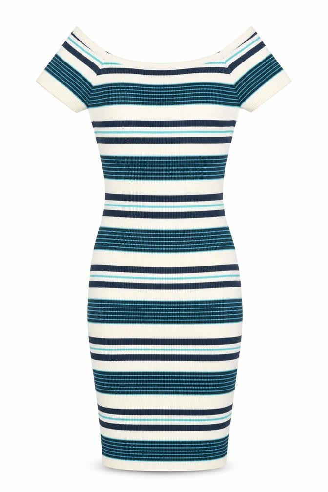 LU NYC Women's Multicoloured Striped Bodycon Dress L