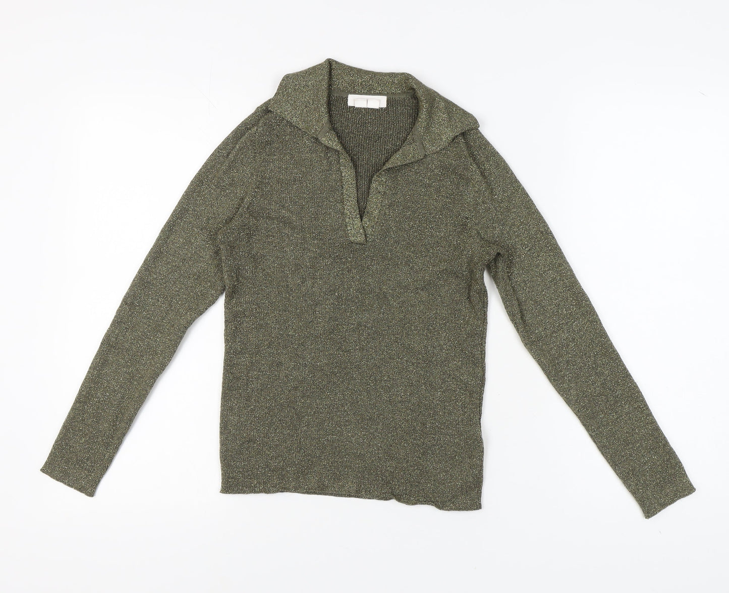 White Stuff Women’s Green Jumper Long Sleeve UK 8