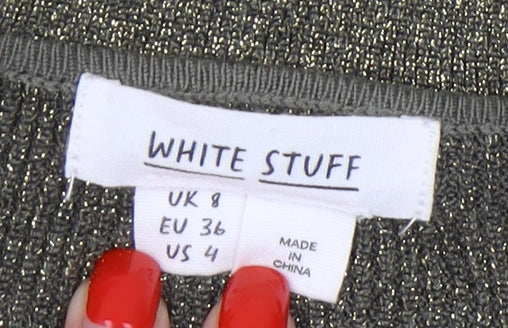 White Stuff Women’s Green Jumper Long Sleeve UK 8