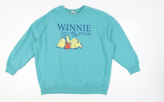 Disney Women's Blue Pullover Sweatshirt L