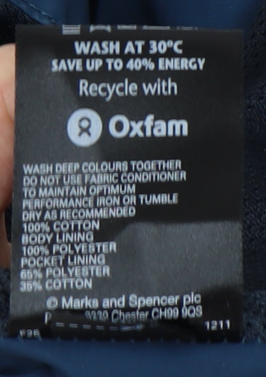 Marks and Spencer Men's Blue 2XL Basic Jacket