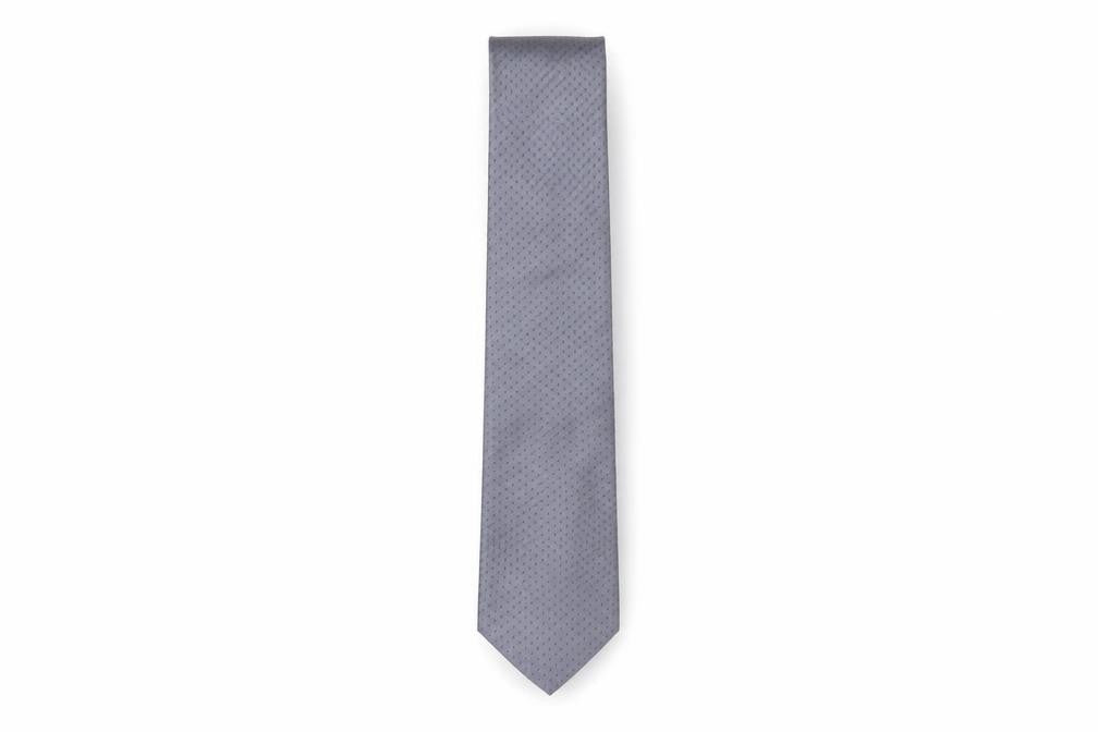 Calvin Klein Men's Grey Silk Geometric Tie