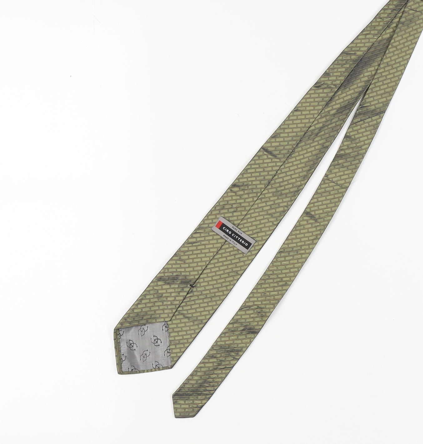 Ciro Citterio Green Silk Pointed Tie Men