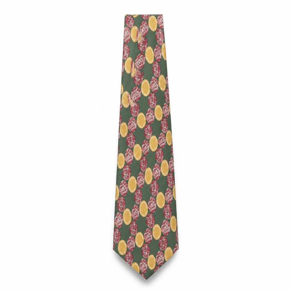 Bäumler Green Silk Geometric Men's Tie - One Size