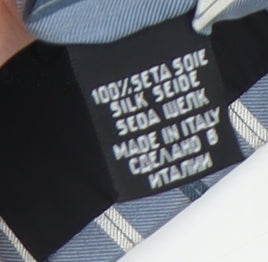 Hugo Boss Men's Blue Striped Silk Designer Tie