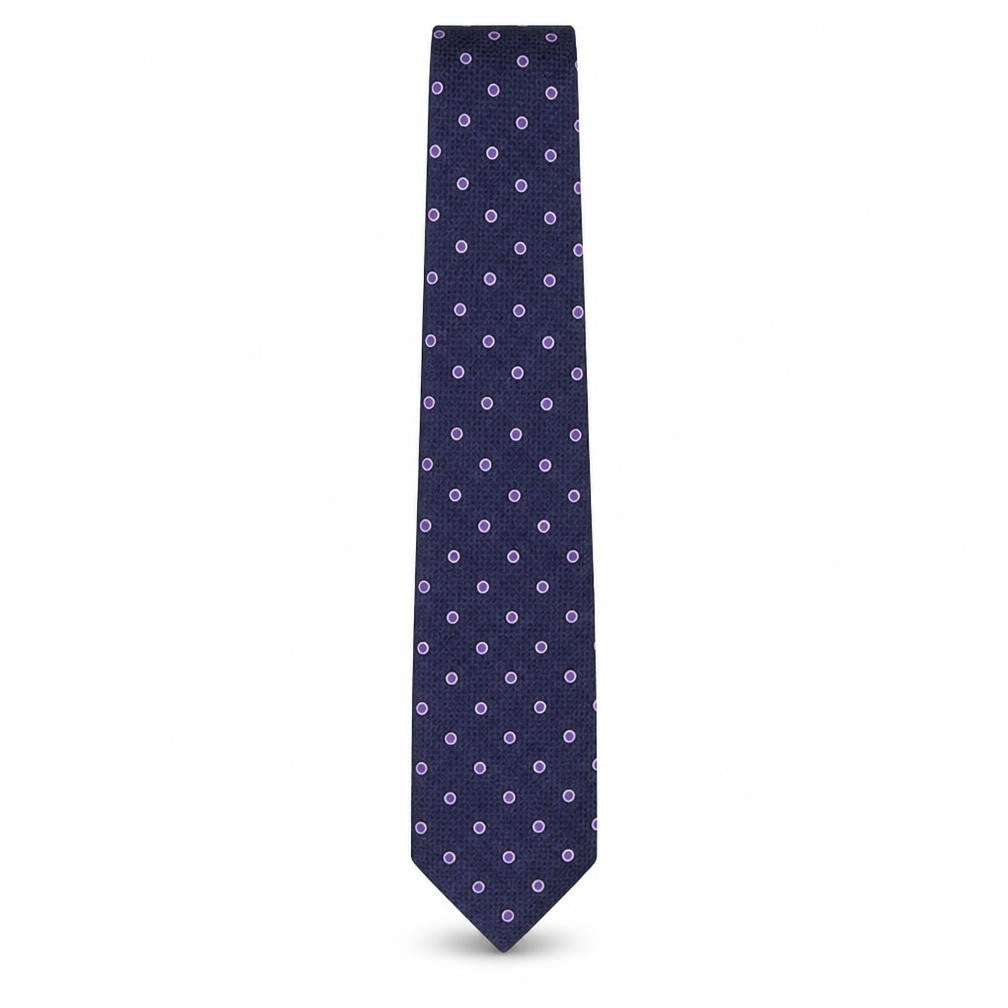 Dehavilland Men's Blue Polka Dot Silk Tie