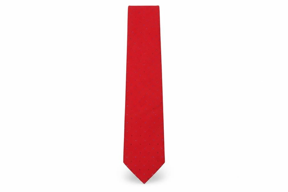 T.M.Lewin Red Polka Dot Silk Tie for Men