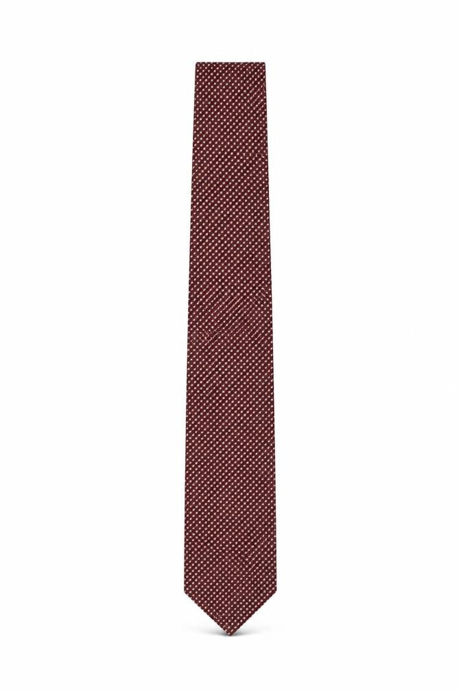 Pierre Cardin Silk Red Geometric Men's Tie